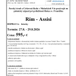 Pútnicky zájazd Rím - Asissi